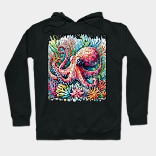 Rhythmic Octopus Jamming on Drums Hoodie